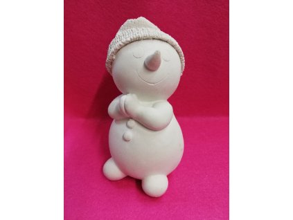 Odlitek dekorace možné další tvoření 16,5x9,5cm Sněhulák 1