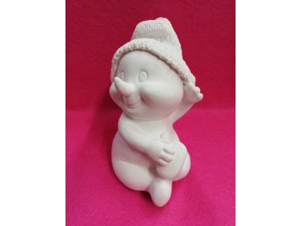 Odlitek dekorace možné další tvoření 12x11cm Sněhulák 2