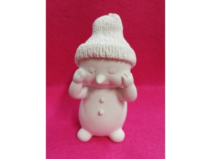 Odlitek dekorace možné další tvoření 12x6cm Sněhulák 4