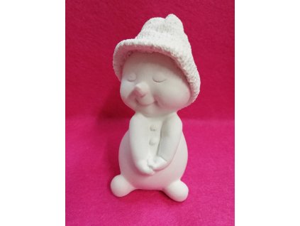 Odlitek dekorace možné další tvoření 12x6cm Sněhulák 5