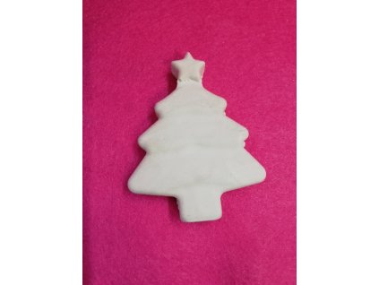 Odlitek dekorace možné další tvoření 7x5,5cm vánoční stromeček