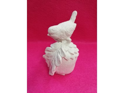 Odlitek dekorace možné další tvoření 9,5x6cm ptáček na žaludu