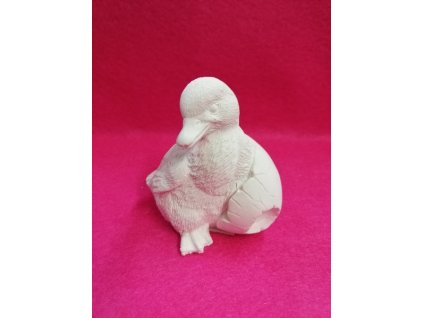 Odlitek dekorace možné další tvoření 7,5x6,5cm kachnička s vajíčkem