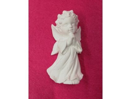Odlitek dekorace možné další tvoření 8x4cm andílek