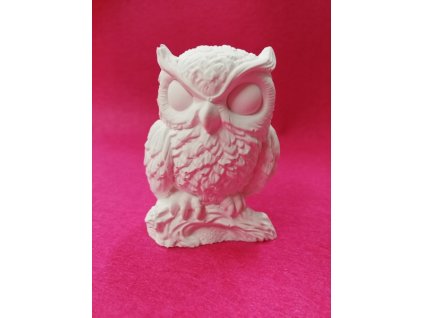 Odlitek dekorace možné další tvoření 8x6x5cm Sova