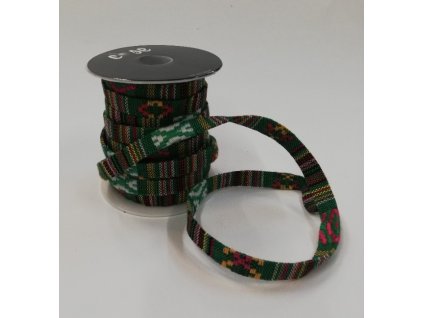 Pásek textilní dekorační 10 mm oboustranný vzor č.1