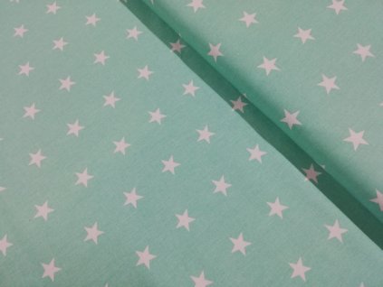 BA BS 571 bílá hvězdička 2 cm na mentolové