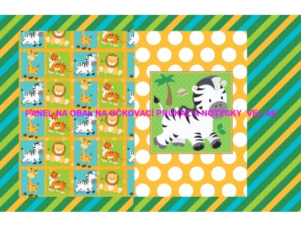 Panel bavlna - obal na očkovací průkaz nebo notýsek A6 - 228-64