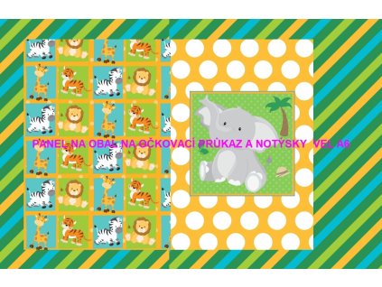 Panel bavlna - obal na očkovací průkaz nebo notýsek A6 - 228-66