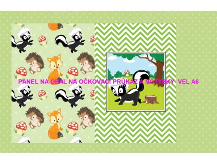 Panel bavlna - obal na očkovací průkaz nebo notýsek A6 - 228-73