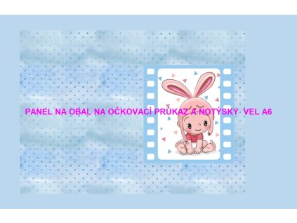 Panel bavlna - obal na očkovací průkaz nebo notýsek A6 - 228-94