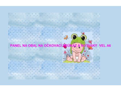 Panel bavlna - obal na očkovací průkaz nebo notýsek A6 - 228-99