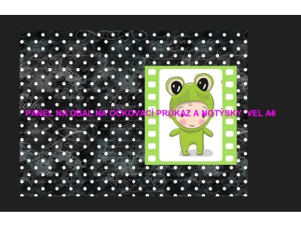 Panel bavlna - obal na očkovací průkaz nebo notýsek A6 - 228-102