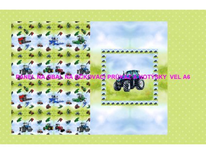 Panel bavlna - obal na očkovací průkaz nebo notýsek A6 - 228-127