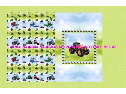 Panel bavlna - obal na očkovací průkaz nebo notýsek A6 - 228-129