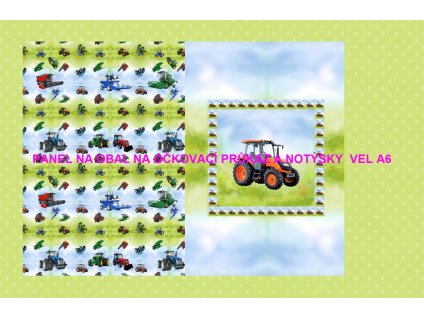 Panel bavlna - obal na očkovací průkaz nebo notýsek A6 - 228-134