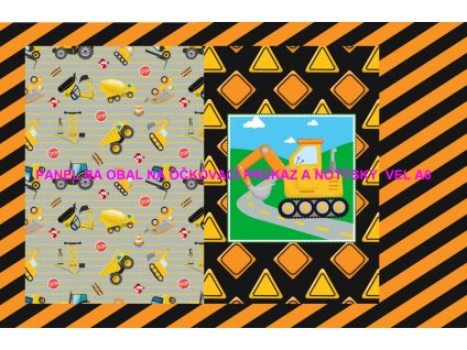 Panel bavlna - obal na očkovací průkaz nebo notýsek A6 - 228-142