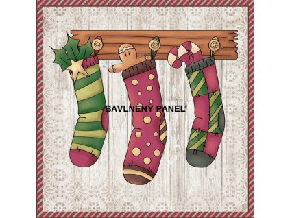 Panel bavlna - VÁNOČNÍ MOTIVY-142-139
