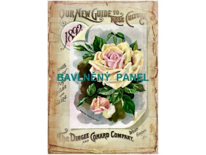 Panel bavlna - KVĚTINY-166-225