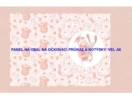 Panel bavlna - obal na očkovací průkaz nebo notýsek A6 - 228-156