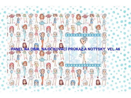 Panel bavlna - obal na očkovací průkaz nebo notýsek A6 - 228-180