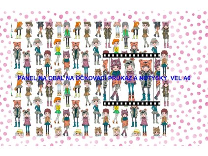 Panel bavlna - obal na očkovací průkaz nebo notýsek A6 - 228-181