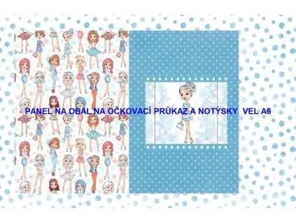 Panel bavlna - obal na očkovací průkaz nebo notýsek A6 - 228-185