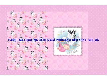 Panel bavlna - obal na očkovací průkaz nebo notýsek A6 - 228-198