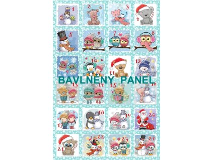 Panel bavlna - Adventní kalendář -124-19