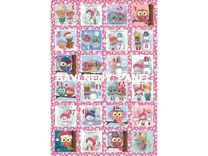 Panel bavlna - Adventní kalendář-124-31a