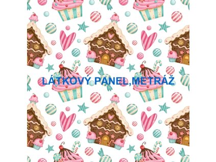 Panel bavlna - VÁNOČNÍ PEČENÍ-220-86