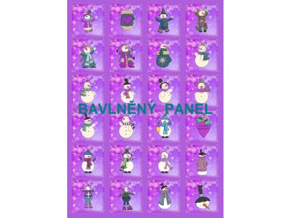 Panel bavlna - Adventní kalendář-124-54