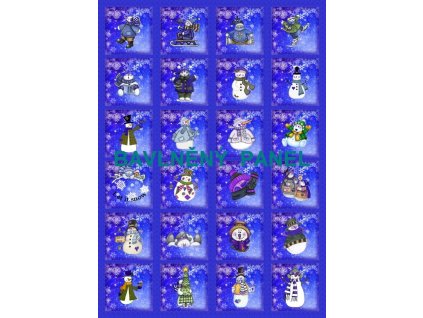 Panel bavlna - Adventní kalendář-124-58