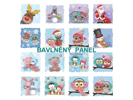 Panel bavlna - Adventní kalendář-124-68