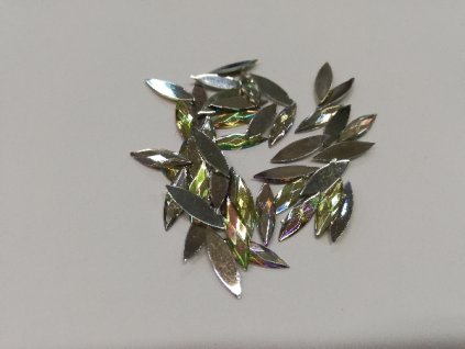 Šatonové nažehlovací kamínky kočičí oko barevné 14x4mm