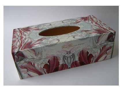 Krabice na papírové kapesníky - Tulipán vintage