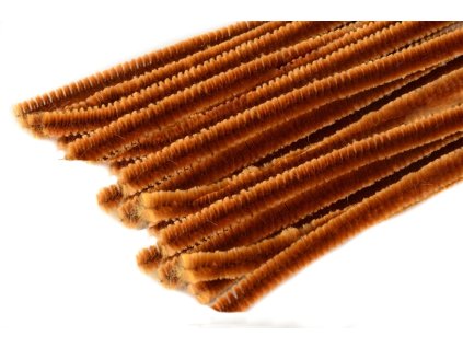 Chlupatý drátek Ø3 mm délka cca 30 cm světle hnědá