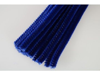 Chlupatý drátek Ø3 mm délka cca 30 cm tmavě modrá