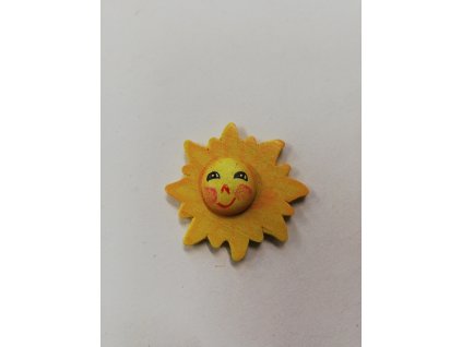 Samolepící dřevěné sluníčko 3,5 cm