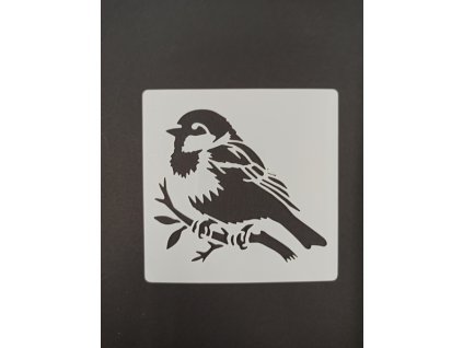 Šablona plastová pro kreativní tvoření - 10,2 x 10,2 - ptáčci č.3