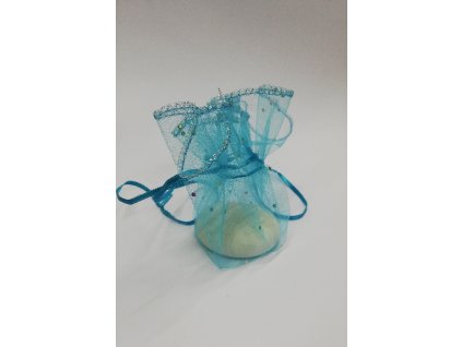 s tečkami modrý 26cm