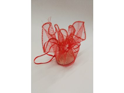 s tečkami červený 26cm