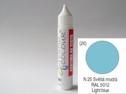 Konturovací barva na textil a hedvábí TERNO balení 20g světlá modrá