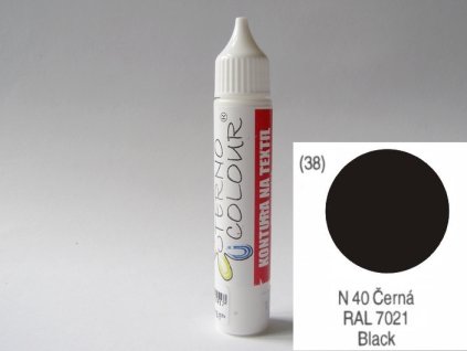 Konturovací barva na textil a hedvábí TERNO balení 20g černá