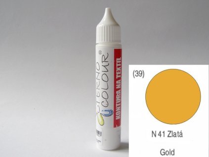Konturovací barva na textil a hedvábí TERNO balení 20g zlatá