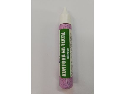 Konturovací barva na textil glitrová TERNO balení 20g 45 šeříková