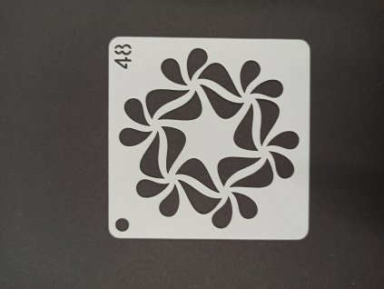 Šablona plastová pro kreativní tvoření - 9 x 9 - vzory č.48