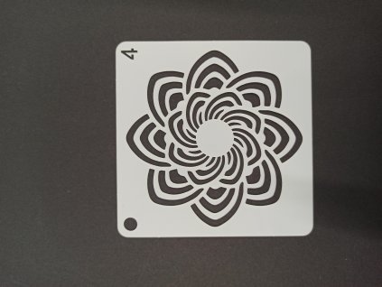 Šablona plastová pro kreativní tvoření - 9 x 9 - vzory č.4