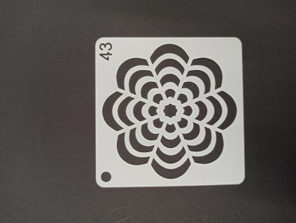 Šablona plastová pro kreativní tvoření - 9 x 9 - vzory č.43