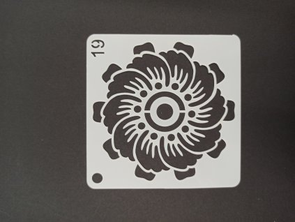 Šablona plastová pro kreativní tvoření - 9 x 9 - vzory č.19